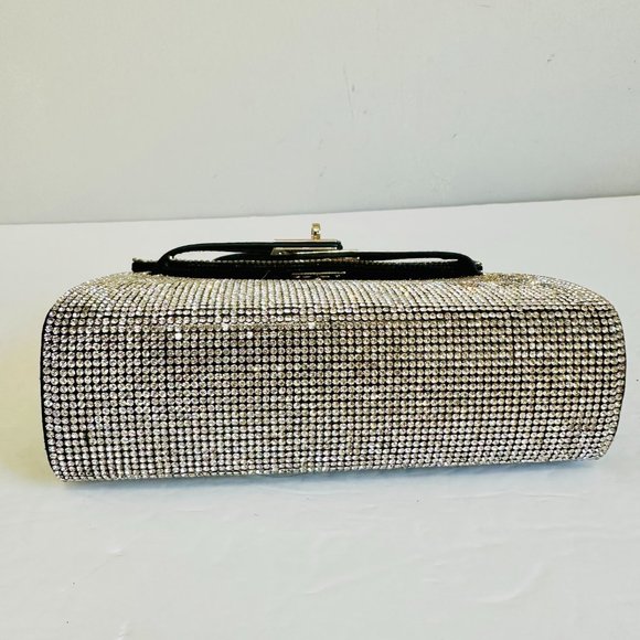 RHINESTONE EMBELLISHED SMALL SATCHEL